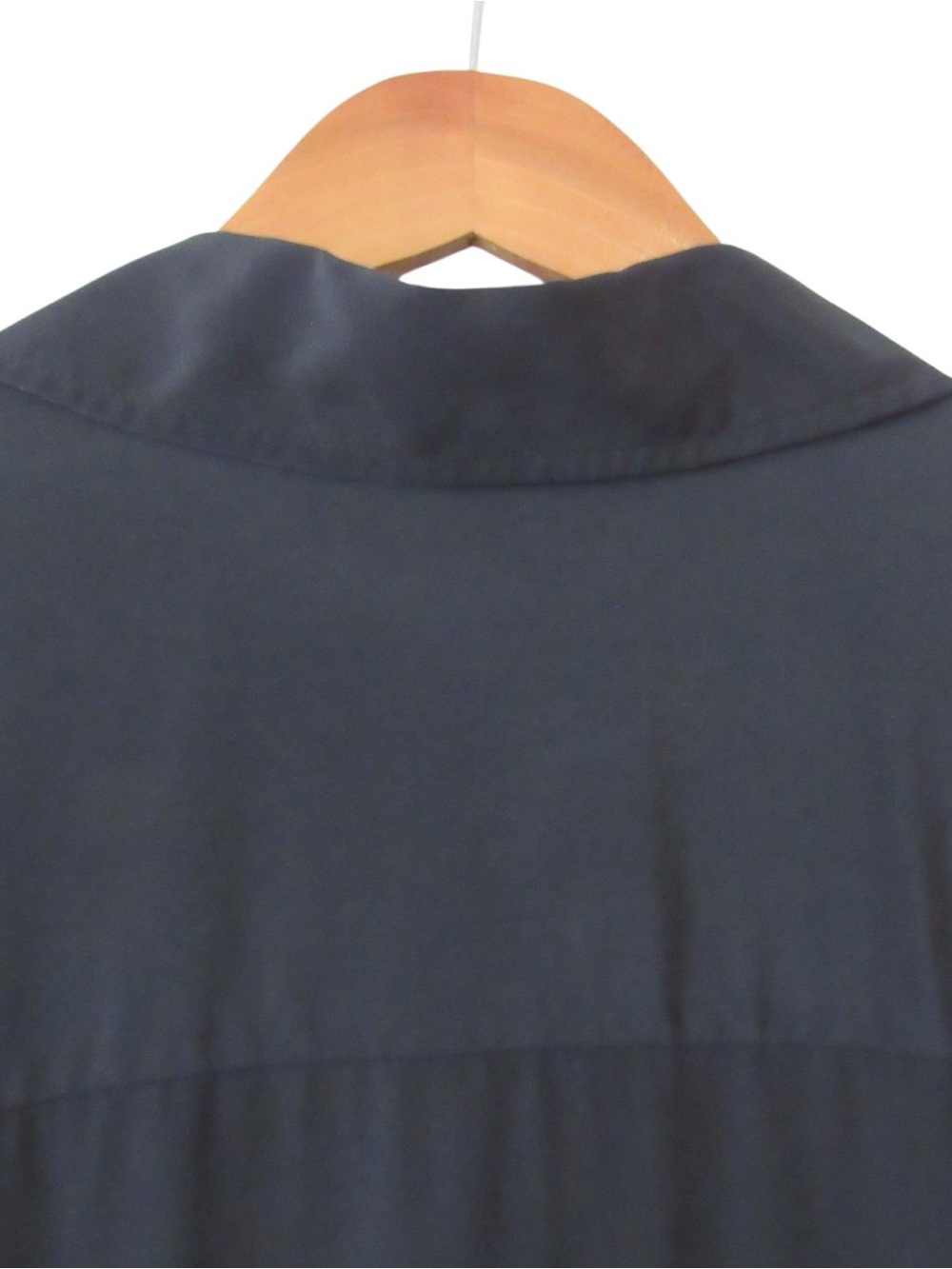 Soft Surroundings Silk Button Down Shirt Tunic Large Black Lagenlook Minimalist - Picture 7 of 8